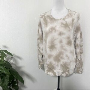 Old Navy Tie-Dye Crew Neck Sweater - Cream and Tan